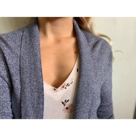 COPY - XS, Gap, long blue open front cardigan - Picture 2 of 11
